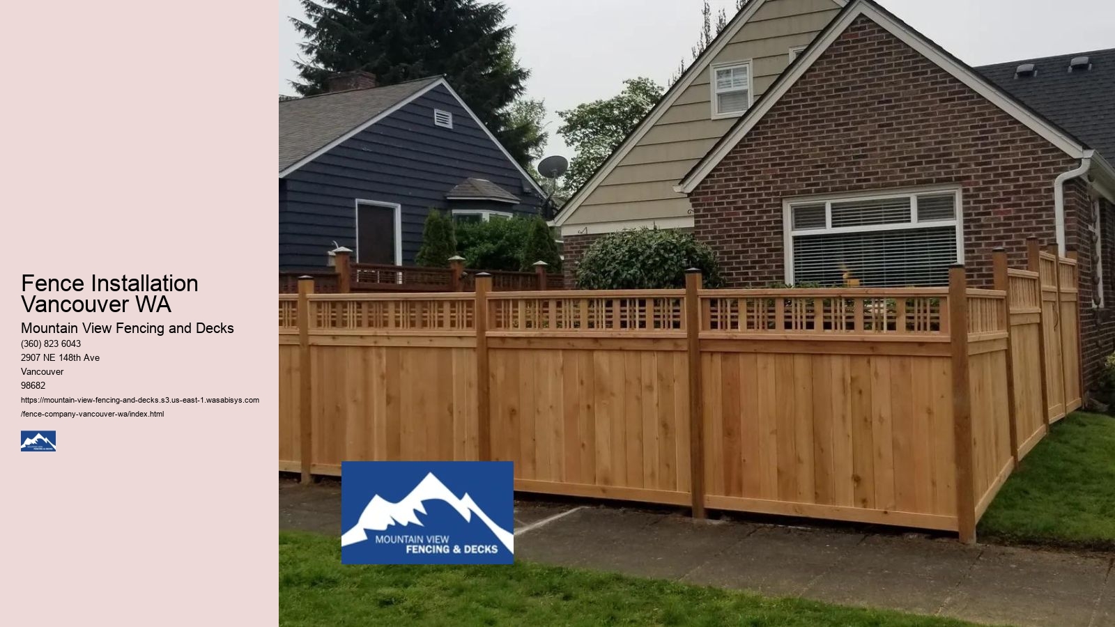 Fence Installation Vancouver WA